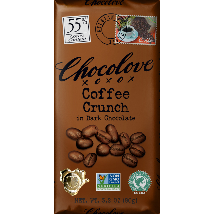 Chocolove Coffee Crunch in Dark Chocolate, 3.2 oz.