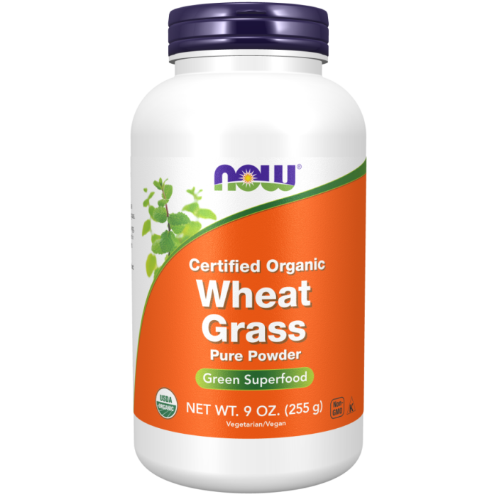 NOW Foods Wheat Grass Powder, Organic - 9 oz.