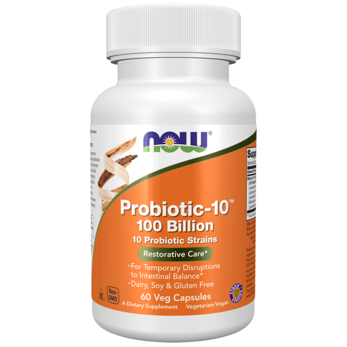 NOW Foods Probiotic-10™ 100 Billion - 60 Veg Capsules