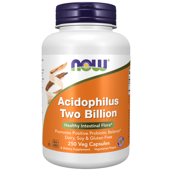 NOW Foods Acidophilus Two Billion - 250 Veg Capsules