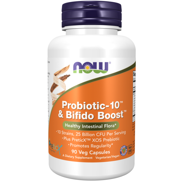 NOW Foods Probiotic-10™ & Bifido Boost™ - 90 Veg Capsules