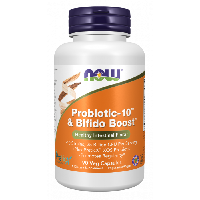 NOW Foods Probiotic-10™ & Bifido Boost™ - 90 Veg Capsules