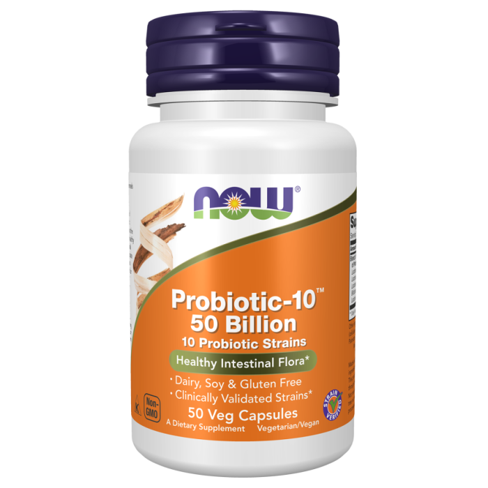 NOW Foods Probiotic-10™ 50 Billion - 50 Veg Capsules