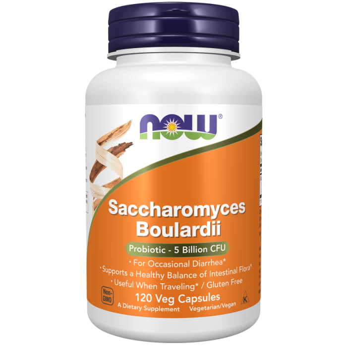 NOW Foods Saccharomyces Boulardii - 120 Veg Capsules