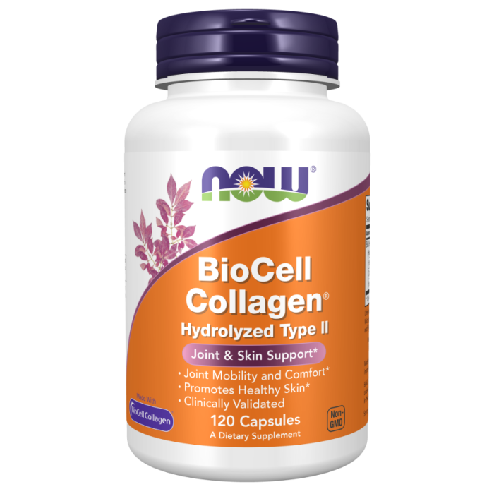 NOW Foods BioCell Collagen® Hydrolyzed Type II - 120 Capsules