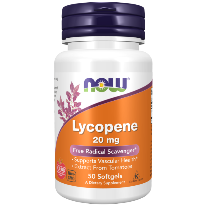 NOW Foods Lycopene 20 mg - 50 Softgels