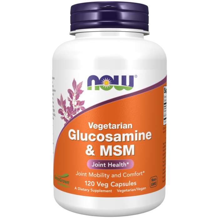 NOW Foods Glucosamine & MSM (Vegetarian) - 120 Veg Capsules