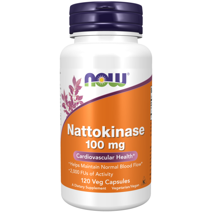 NOW Foods Nattokinase 100 mg - 120 Veg Capsules