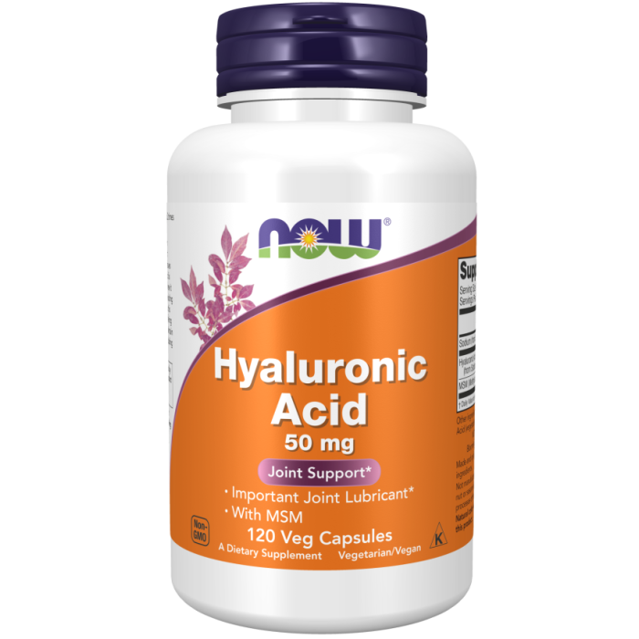 NOW Foods Hyaluronic Acid 50 mg - 120 Veg Capsules