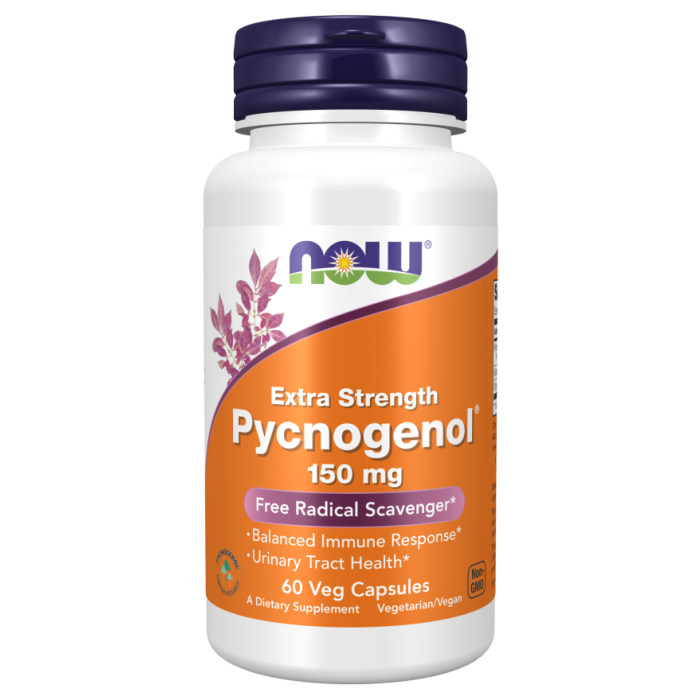 NOW Foods Pycnogenol, Extra Strength 150 mg - 60 Veg Capsules