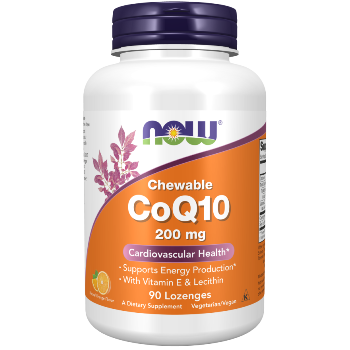 NOW Foods CoQ10 200 mg - 90 Lozenges