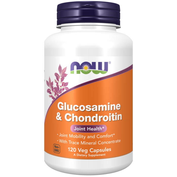 NOW Foods Glucosamine & Chondroitin with Trace Minerals - 120 Veg Capsules