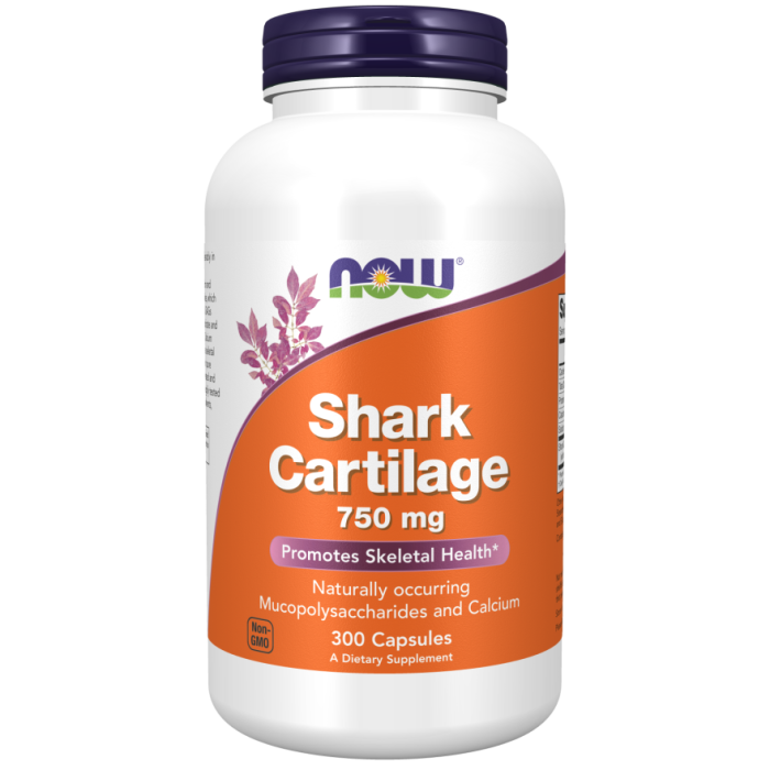 NOW Foods Shark Cartilage 750 mg - 300 Capsules