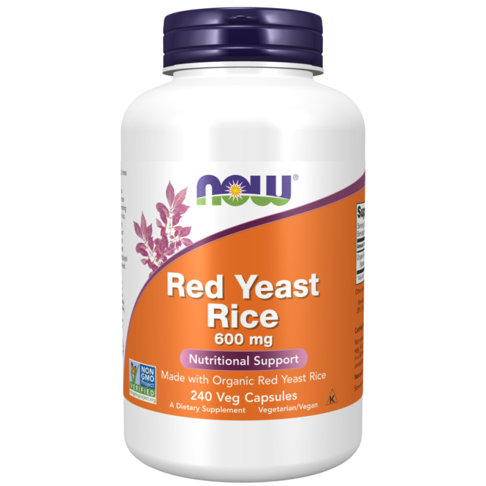 NOW Foods Red Yeast Rice 600 mg - 240 Veg Capsules