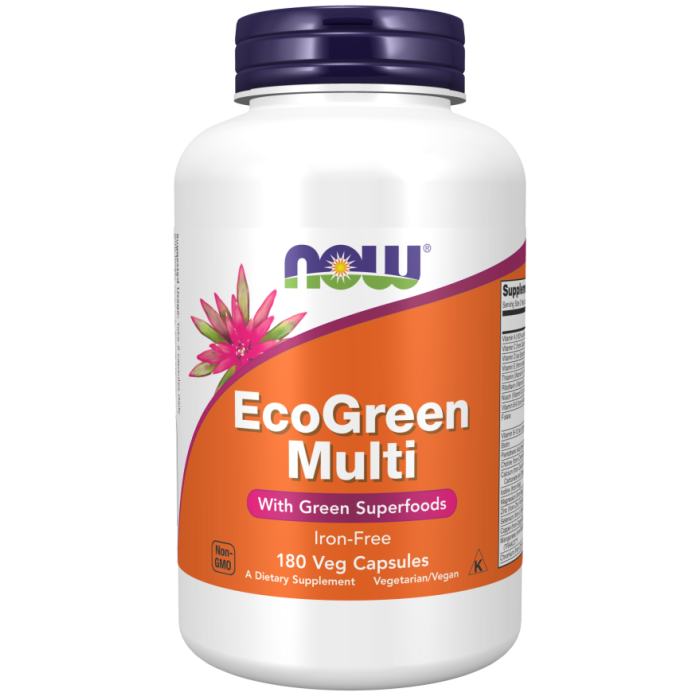 NOW Foods EcoGreen Multi Vitamin - 180 Veg Capsules