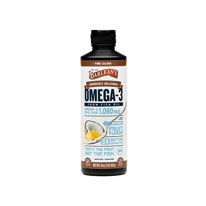 Barlean's Omega Swirl Fish Oil,  Pina Colada Flavor, 16 fl.oz.