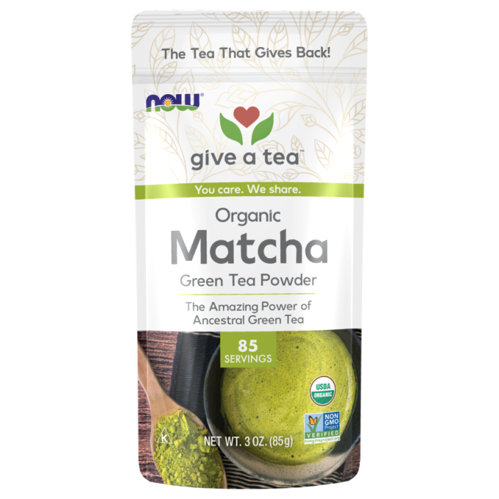 NOW Foods Matcha Green Tea Powder, Organic - 3 oz.