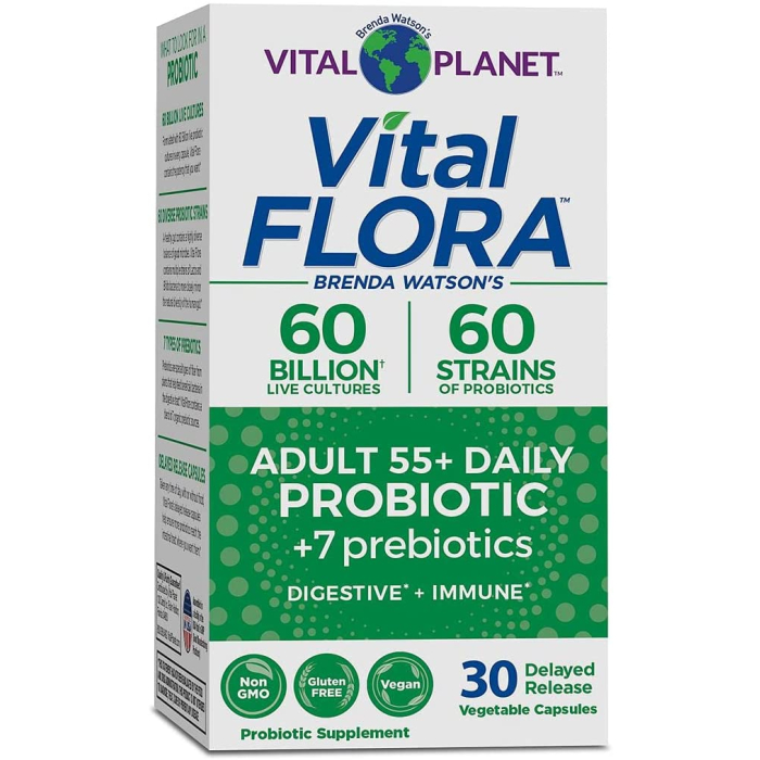 Vital Planet Vital Flora Adult 55+ Daily Probiotic, 30 Capsules