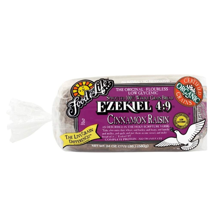 Food for Life Ezekiel 4:9 Cinnamon Raisin Sprouted Whole Grain Bread