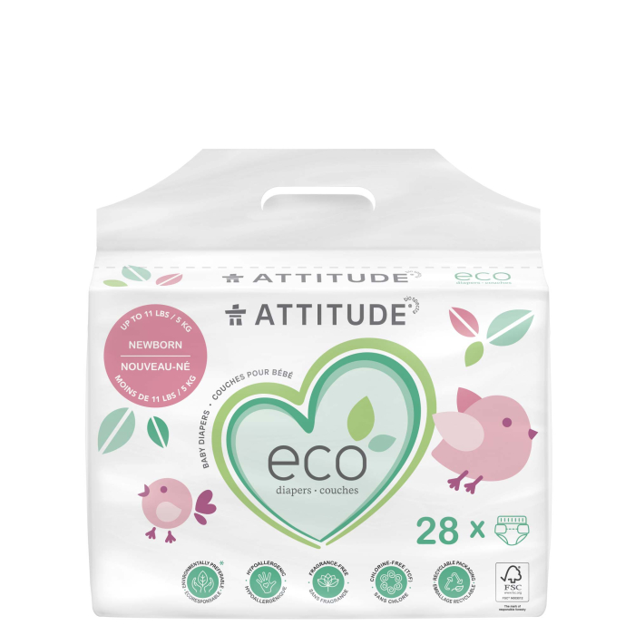 Attitude Baby Diapers Size Newborn - Front view