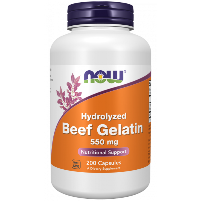 NOW Foods Beef Gelatin 550 mg - 200 Capsules