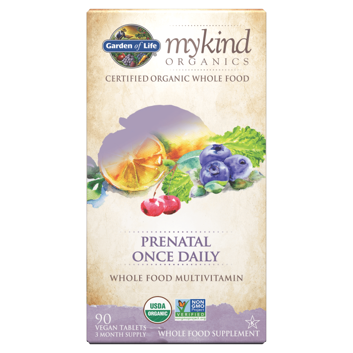 Garden of Life Organics Prenatal Once Daily Multi, 90 Tablets