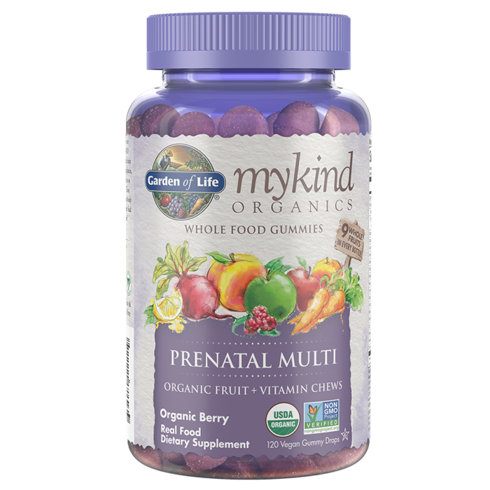 Garden of Life Organics Prenatal Multi, Berry Flavor, 120 Gummies