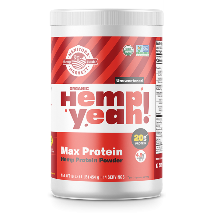 Manitoba Harvest Hemp Yeah! Max Protein Hemp Protein Powder Unsweetened, 16 oz.