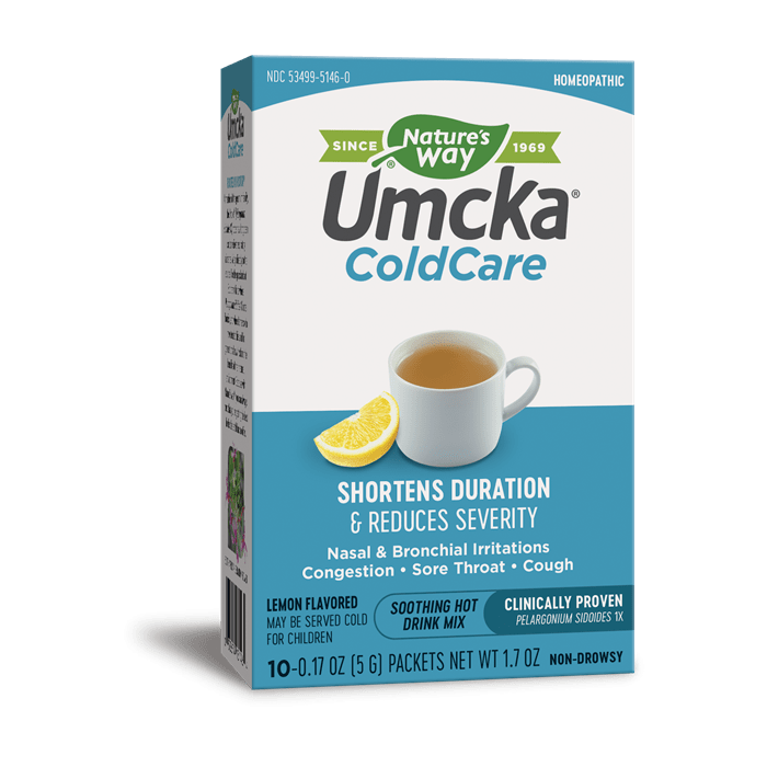 Natures Way Umcka ColdCare Soothing Hot Drink Lemon Flavor, 10 Count