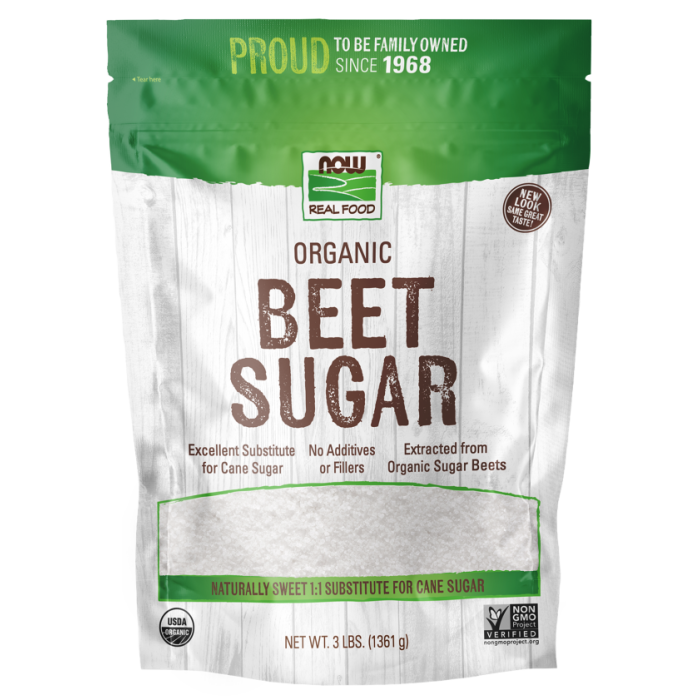 NOW Foods Beet Sugar, Organic - 3 lbs.