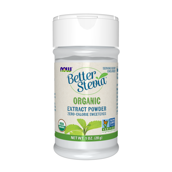 NOW Foods BetterStevia® Extract Powder, Organic - 1 oz.