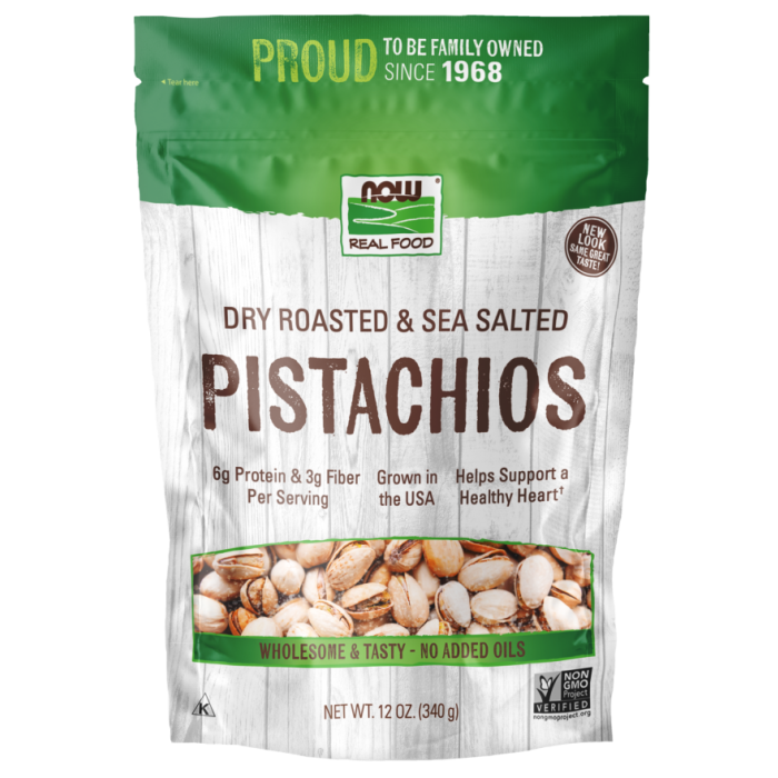 NOW Foods Pistachios, Roasted & Salted - 12oz.