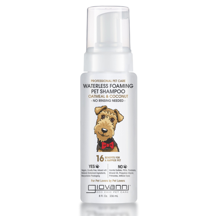 Giovanni Professional Pet Care Waterless Foaming Pet Shampoo Oatmeal & Coconut - Front view