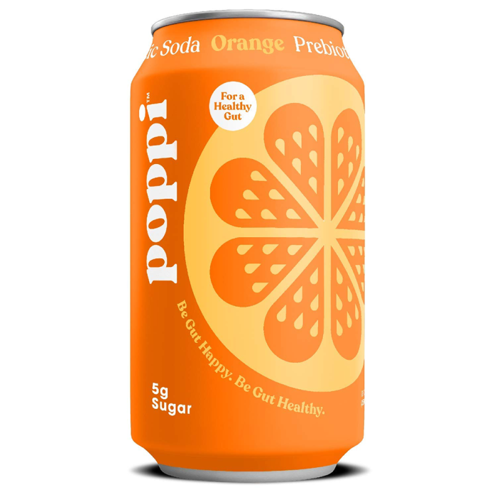 Poppi Orange Prebiotic Soda - Front view