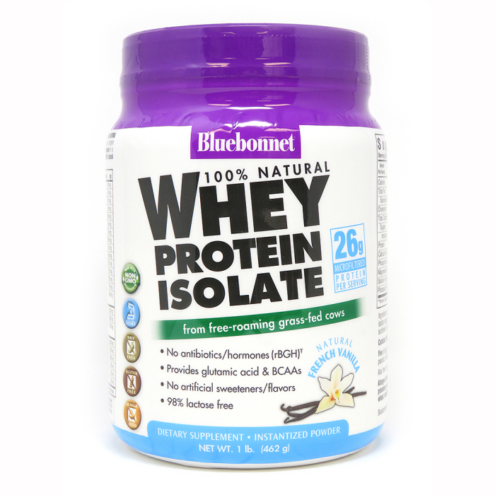 Bluebonnet Whey Protein Isolate Vanilla, 1 lb.