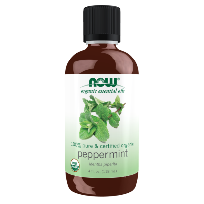 NOW Foods Peppermint Oil, Organic - Front view