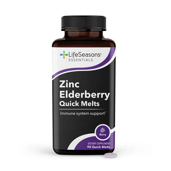 LifeSeasons Zinc Elderberry Quick Melts - Front view