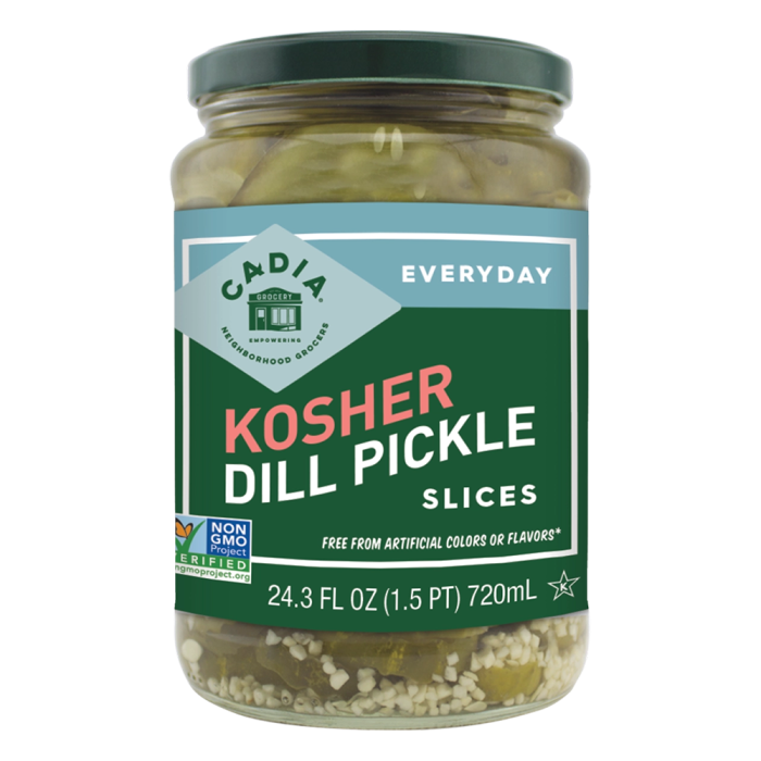 Cadia Kosher Dill Pickle Slices - Front view