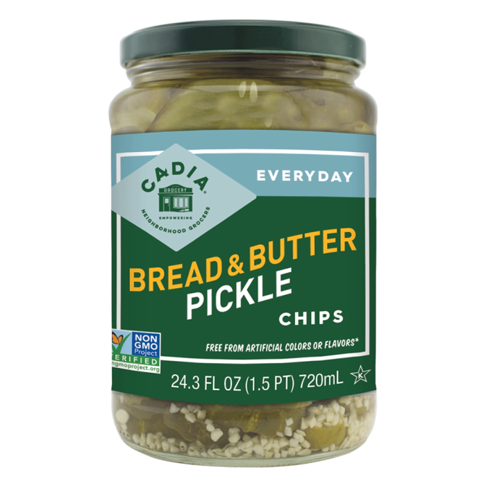 Cadia Kosher Bread and Butter Pickles - Front view