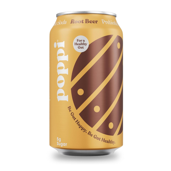 Poppi Root Beer Prebiotic Soda - Front view