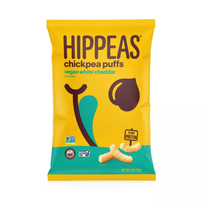 Hippeas White Cheddar Chickpea Puffs - Front view