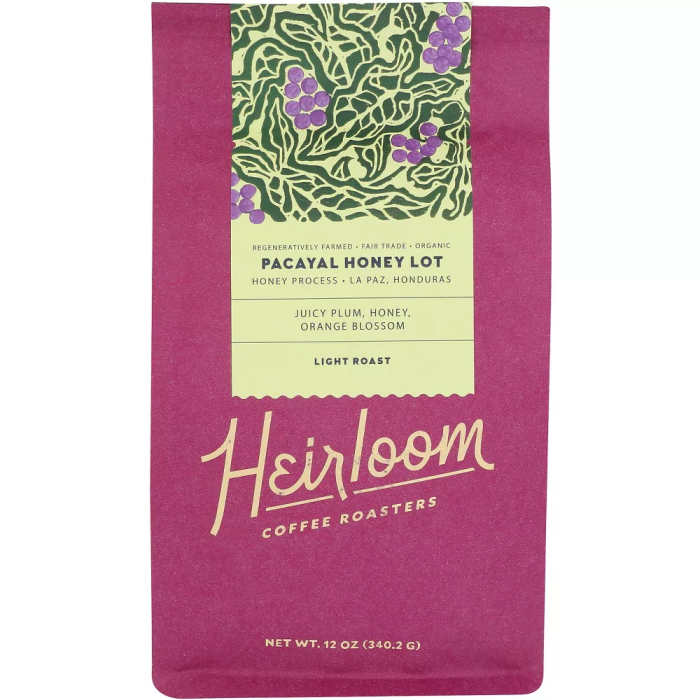 Heirloom Coffee Roasters Pacayal Honey Lot Blend - Front view