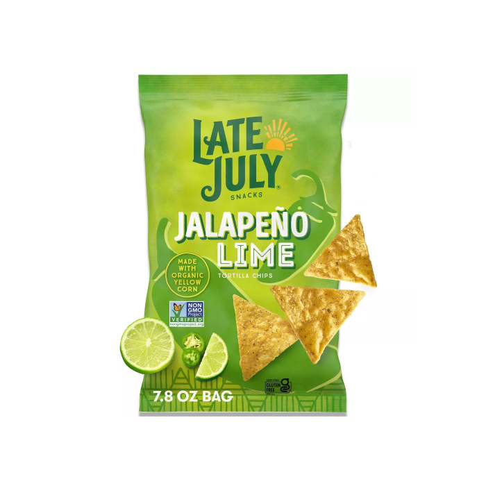 Late July Snacks Jalapeno Lime Tortilla Chips - Front view