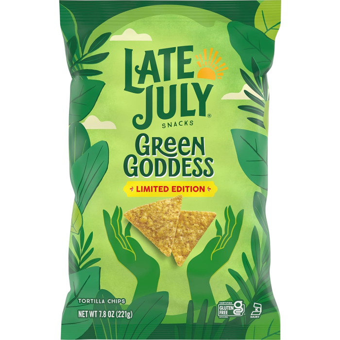 Late July Snacks Green Goddess Tortilla Chips - Front view