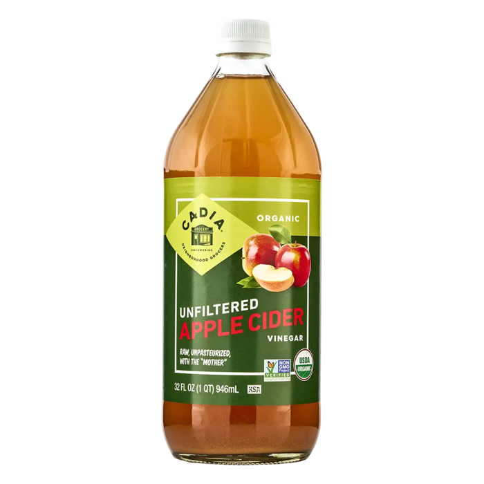 Cadia Organic Unfiltered Apple Cider Vinegar - Front view