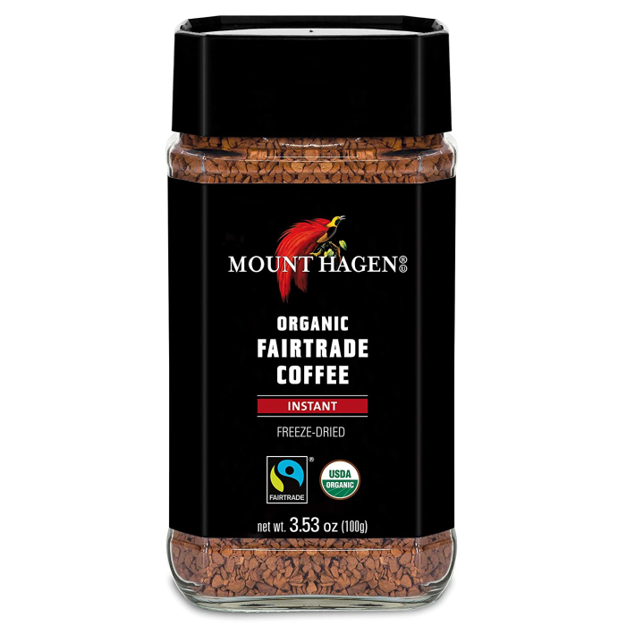 Mount Hagen Organic Instant Freeze Dried Fair Trade Coffee, 3.53 oz.