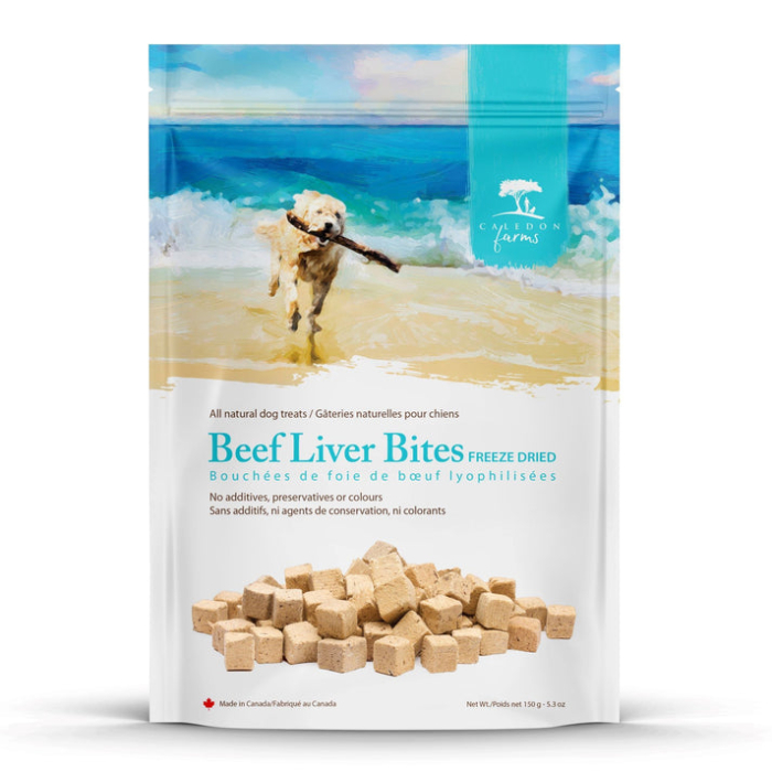 Caledon Farms Freeze Dried Beef Liver Bites Dog Treats - Front view