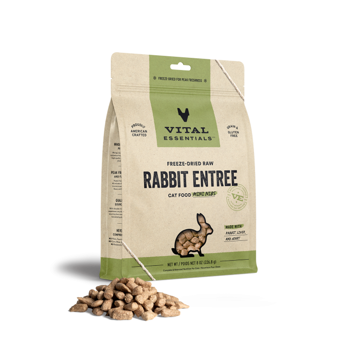 Vital Essential Essentials Cat Food Freeze Dried Mini Nibs Rabbit - Front view