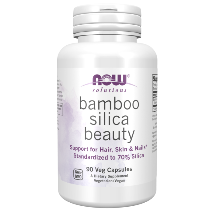 NOW Foods Bamboo Silica Beauty - 90 Veg Capsules