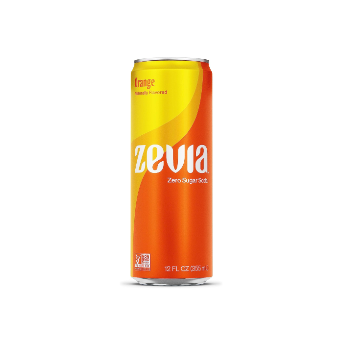 Zevia Cola Zero Calorie Orange - Front view